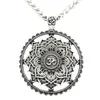 Hänge halsband elegant lotus blomma om mandala yoga andliga kvinnors hängsmycken läckra halsband smycken mödrar dag gåvor