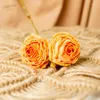 Decorative Flowers Fall Burnt Roses High Quality Artificial Decorations For Home Wedding Table Faux Garden Autumn Decoration