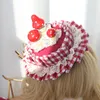 Stingy Brim Hats Original Design Wine Red Lolita Hat Pointed Mushroom Hat liten svamphatt 230603