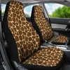 Housses de siège de voiture Ensemble de motifs de girafe Thème d'impression d'animaux de safari