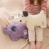 Плюшевые куклы zu 45cm Lucky Purple Elephant Elephant White Dog Toys Kawaii Pink Rabbit Throw Подушка милый стул диван обратный подарок для девочки 230603