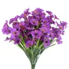 Flores decorativas 33cm Plástico Artificial Violet Bouquet Planta Falsa Flor Casamento Casa Jardim Decoração Cozinha Mesa Escritório Decoração 1Pc