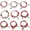 Charm Bracelets Diy Pendants Beads For Jewelry Making Charms Pandola Accessories Women Christmas Santa Claus Snowman Heart Deer