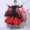 Vestimenta de palco Vestido de dança moderna vermelho Nacional Padrão Feminino Vestidos de baile Valsa Trajes de desempenho TXH-DQ19