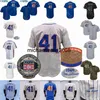 Mi208 Tom Seaver Jersey 1969 WS Hall Of Fame Patch Preto Creme Riscas Azul Cinza Laranja Fãs Jogador Pulôver Saudação ao Serviço Tamanho S-3XL