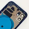 Hintere Gehäusebaugruppe für iPhone 12 mit hinterer Batterieabdeckung + mittlerem Gehäuserahmen + SIM-Fach + seitlichen Schlüsselteilen + Kleber