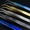 Strumenti 100% Genunie Vetus MCS15/12 Serie Rainbow Tweezers False Eyash Extension Tweezer Acciaio inossidabile Pintiere colorate