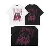Herren T-Shirts Gothic Graphic Abstract Print Streetwear Retro Washed T-Shirt Herren 2023 Sommer Kurzarm T-Shirt Hip Hop Baumwolle Tees