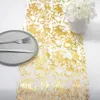 Corredor de mesa com 10 pacotes de folha metálica brilhante malha Corredor de mesa para casamento dourado Decoração de mesa Decoração de Natal Caminhos de mesa 230605