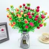 Dekorativa blommor rikedom Lucky Silk Simulated Plastic Artificial Flower Festival Party Home Decor Accessories lycka till fruktträd