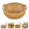 Storage Bottles Egg Basket Woven Bread Tray Vegetables Baskets Imitation Rattan Fruit Home Organizing