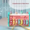 Perkusja perkusja dziecięca Montessori zabawki rybackie kostka 6 6 12 miesięcy nauka zegara edukacyjnego dla dzieci zbiór gier z muzyką Puzzle Piano prezent 230605