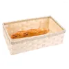 Servis uppsättningar handvävd förvaringskorg bin rotting korgar trä chip picknick bröd frukt behållare