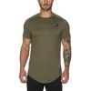 T-shirts pour hommes été marque vêtements hommes gymnases chemise Fitness musculation Slim Fit maille t-shirt hommes à manches courtes entraînement hommes t-shirts hauts