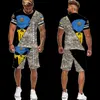 Tute da uomo T-shirt mimetica ucraina stampata in 3D / pantaloncini / set tuta militare forze speciali abbigliamento sportivo da uomo P230605