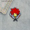 Pins Brooches Creative cartoon character - enamel alloy brooch funny collar painted brooch badge T230605