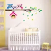 Мультипликационная семья на стенах дерева наклейки для детских комнат дома декорирование детская росписная наклейка искусства милые животные наклейки обои