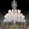 Kroonluchters Amerikaanse luxe kristallen verlichtingsarmatuur Europese klassieke art deco kroonluchter hangende lampen 36 grote luminaria