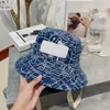 Sombrero de cubo sombreros de diseñador líneas de sombreros de lujo moda vaquero bordado gorra de cuero cinta verano para mujer visera casual versátil guapo