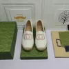 Interlocking G Canvas broderade espadrilles loafers skor sommarslip på jute plattform sandaler handgjorda sko för kvinnor avslappnad luxe lägenheter fabrikskor