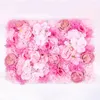 Flores decorativas 60x40cm Flor Rosa Artificial Faça Você Mesmo Decoração de Casamento Prato de Parede Seda Fundo Rosa