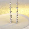 Charm Simple Female Earrings Sterling Silver Long Tassel Earrings for Women Fashion Statement Jewelry R230605