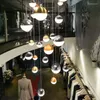 Lustres nordique LED lustre salon Villa Duplex escalier en colimaçon cristal sable boule Club décoration longue