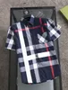 Hemd Herrenhemden th 2#0 BU Rundhals-Stickereidruck Sommerkleid im Polar-Stil, Street Cotton Herren-Freizeithemden 23#9BU