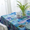 Table Cloth New Tropical Ocean Fish Table Cloth Non-slip Table Cover Home Decor Background Table R230605