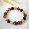 Jóias Strand ZHEN-D Natural Candy Color Tiger Eye Stone Gemstone Beads Bracelet Colorful Red Blue Gold Beautiful Gift For Friends Girl