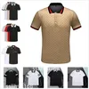 Tasarımcı Erkekler Tee Yeni Pamuk Kırışıklık Dayanıklı Nefes Alabilir T-Shirt Lapel Ticari Moda Günlük Baskı Üst düzey Polo Kısa Kol M-3XL