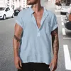 Men's Casual Shirts Men Top Chic Pure Color Quick Dry Thin Summer Shirt Leisure Garment