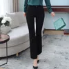 Capris New Korean Autumn Black 9 Dot Pants Pantaloncini sottili a vita alta da donna Elastic Casual Slim Fit Versatile Micro pantaloni cadenti P230605