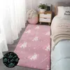 Carpets Luminous Carpet Modern Living Room Large Plush Children's Bedroom Floor Mats Bay Window Cushion Thickening Printing Rug