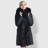 Vêtements d'hiver en duvet pour femmes manteaux en coton moyen et long manteau à col en laine épaissie veste pour dames