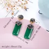 Dangle Chandelier Black Dangle Drop Earrings 12 Color High Quality Square Fashion Crystal Earring For Women Jewelry Accessories 230603