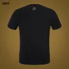 PP hommes T-shirt été strass à manches courtes col rond chemise tee crânes imprimer hauts Streetwear M-xxxL 2093