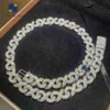 Collier infini en laiton prix usine pour hommes 13mm glacé Cz bijoux chaîne de luxe en diamant personnalisé