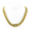 Bracciale Miami Cuban Link 16mm 8'' Catena in acciaio inossidabile placcato oro 18k 30"