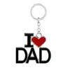 High-end Engels Brief Sleutelhanger I Love Papa Mama Mom Dad Metalen Sleutelhanger Familie Sleutelhangers voor Vader Moederdag Gift Party Favor