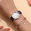 Wristwatches Trendy Fashion Women's Watch Colorful Numbers Belt Quartz Casual Young Temperament Wrist