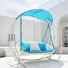 Camp Furniture Garden Set Patio Swings Mueble Con Rattan Aluminiumlegering Lämplig för Balcony Vacation Village