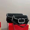 Borsa a tracolla da sera firmata Borse con paillettes di diamanti da donna impreziosite da cristalli