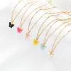 Fashion 2 Pieces Jewelry Sets Butterfly Earrings Necklace Acrylic Pendant Necklace Earrings Gift Accessories