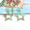 Boucles d'oreilles pendantes coréen acrylique pour femmes déclaration StarsMoon pendentif goutte 2023 femme géométrique boucles d'oreilles bijoux