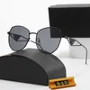 New sunglasses, women's men's designers, advanced fashion metal retro sunglasses with watch case A58