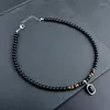 Pendant Necklaces 2023 Collar Non-Fading Stainless Steel Necklace Men's Natural Tiger Eye Beads Jewelry