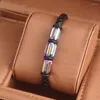 Charm Bracelets Classic Luxury Genuine Leather Wrap Cord Cuff Seven Color Bracelet For Hand Wrist Wristband Men Woman Punk Bangle Couple