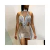 Основные повседневные платья JustChicc Sequin Party Dress Women Halter Clubwear Mini Tassel Sexy осень без обратного ночного клуба Bodycon vestid dhwvy