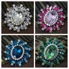 Broches Hoogwaardige Rose Goud-kleur Ovale Kleurrijke Strass Leuke Crystal Mode Vrouwen Bruidsboeket Sieraden T